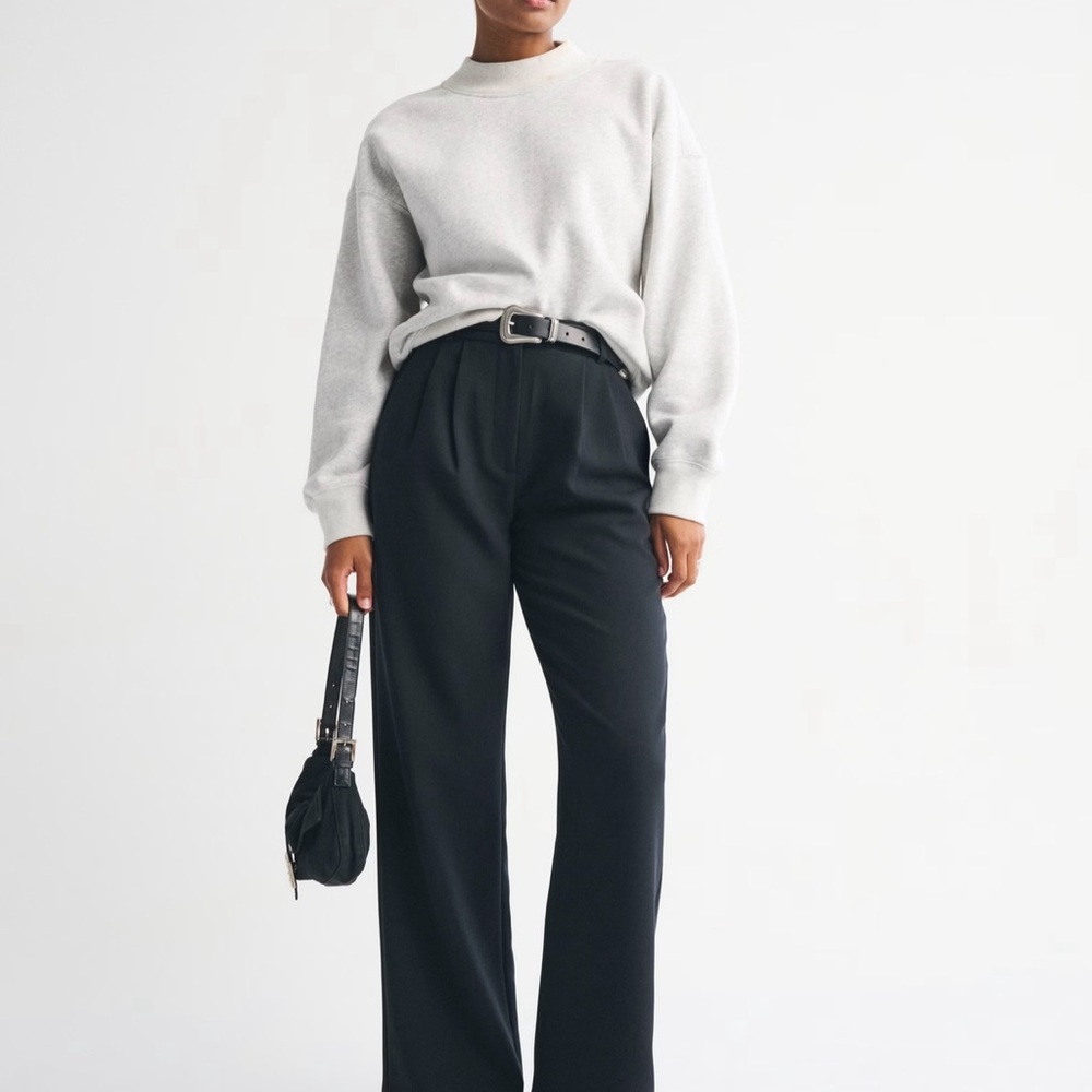 Abercrombie Curve Love Sloan Tailored Wide Leg Pants